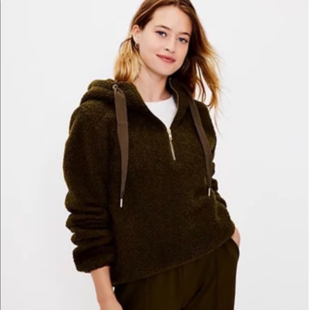 LOFT Sherpa Hoodie. 20/22